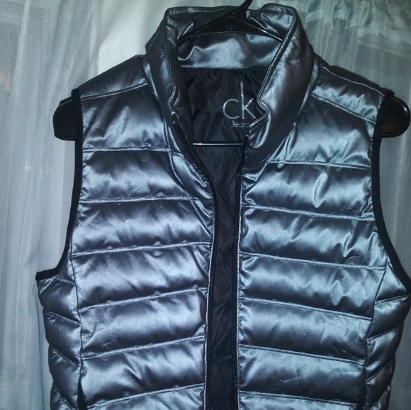 Jackets & Blazers - Calvin Klein Grey Metallic Vest